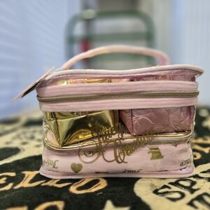 Juicy Couture Pink and Gold Cosmetic Bag